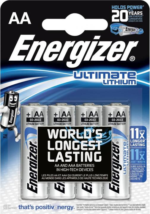 Actual product image Energizer Ultimate Lithium (4 pcs., AA, 3000 mAh)