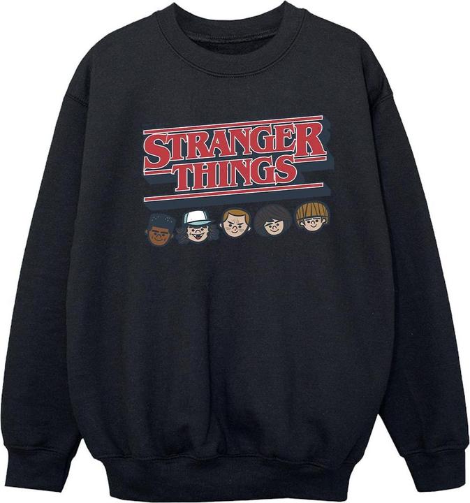 Netflix Stranger Things Caricature Logo Sweatshirt Mädchen