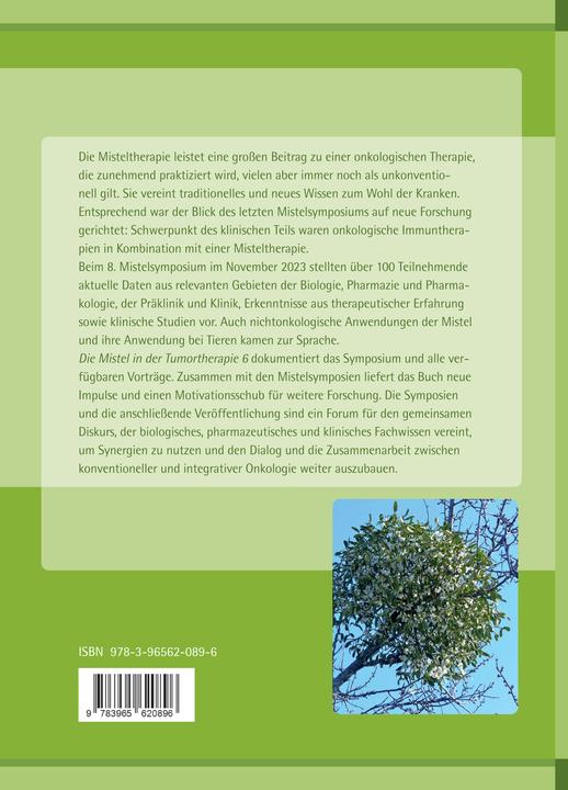 Image du produit Die Mistel in der Tumortherapie 6 (Allemand, Wolfgang Kreis, Gero Leneweit, Harald Matthes, Günther Spahn, Rainer Scheer, Reinhild Klein, Andrée-Michael Beer, Rainer Stange, Susanne Alban, Wolfgang Blaschek, 2024)
