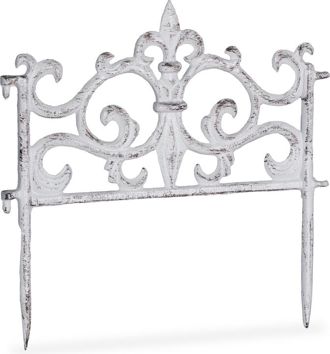 Actual product image Relaxdays Cast Iron Flowerbed Fence, Vintage Design (27 cm)
