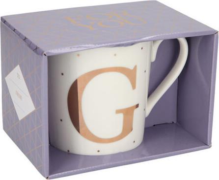 Actual product image Depesche Coffee mug letter G white/gold 0.3 l (300 ml, 1 x)
