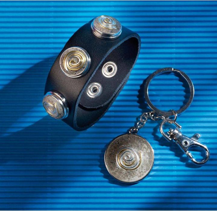 Produktbild Glorex Schlüsselanhänger doppelseitig rund silberfarben Ø32mm