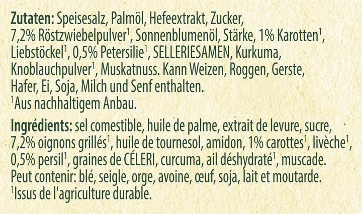Nährwerte und Zutaten Knorr Gemüse Bouillon