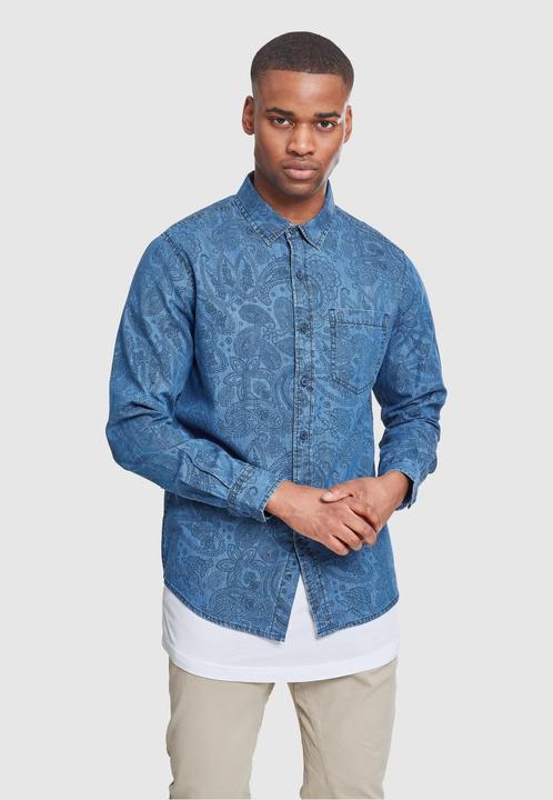 Image du produit Urban Classics Printed Paisley Denim Shirt (S)