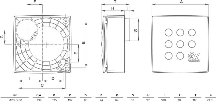Immagine prodotto Vortice Quadro Micro 80 AP