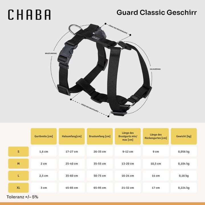 Actual product image Chaba CH BELT PROTECTOR L (P)35-60 (D)50-75X2,5CM BLACK 5074 (L, Dog, Dog sport)