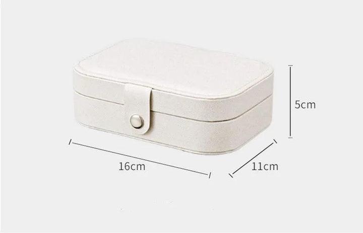 Produktbild Only-Bags.Store Tragbare Schmuckschatulle, Schmuck-Organizer, Reise-Schmuckkästchen, Aufbewahrungsbox aus Leder mit