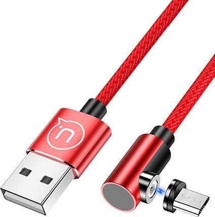 Actual product image Usams USB-A to microUSB cable, 1 m, red (63291) (1 m, USB 1.0)
