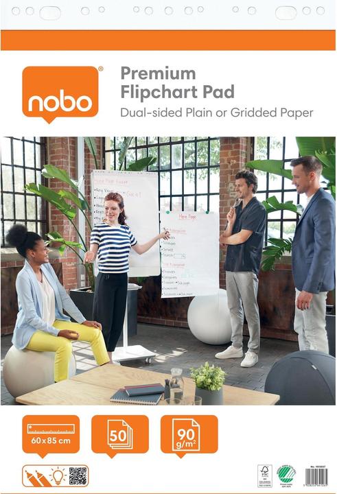 Immagine prodotto Nobo Blocco per lavagna a fogli mobili Premium (60 x 85 cm)