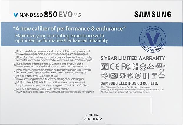 Actual product image Samsung 850 Evo (1000 GB, M.2)