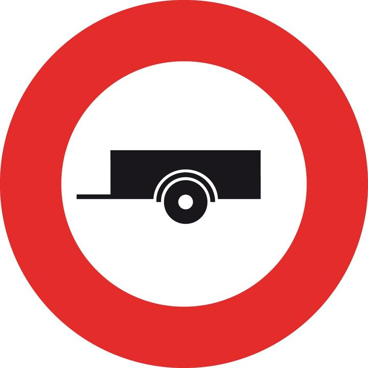 Actual product image Moravia Presence signal 2.09, R2, Prohibition for trailers