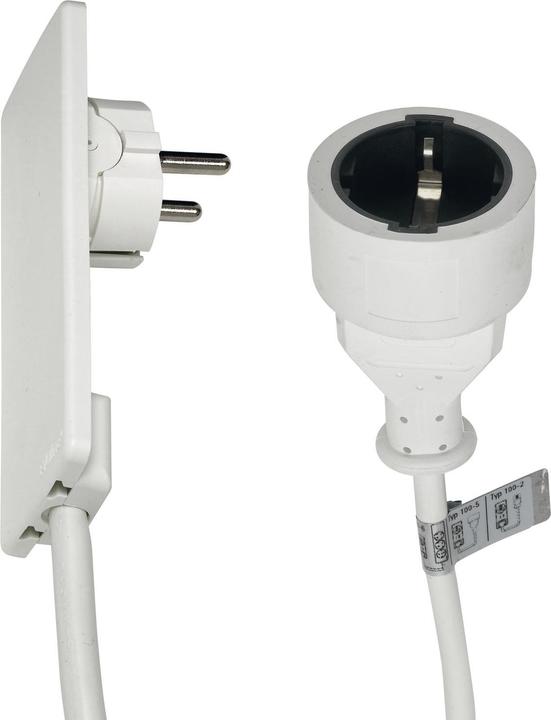 Produktbild Evoline PlugFix mit VDE-Kupplungsdose 1,5m weiss (1.50 m, CEE 7/3)