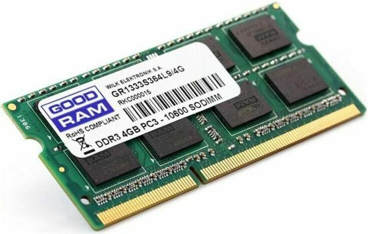 Produktbild Goodram Gr1333s364l9s (1 x 4GB, 1333 MHz, DDR3-RAM, SO-DIMM)