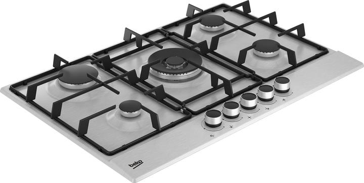 Immagine prodotto Beko HIAW75223SXE piano cottura Acciaio inossidabile Da incasso 75 cm Gas 5 Fornello(i)