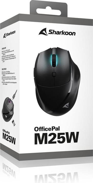Immagine prodotto Sharkoon OfficePal M25W Nero (Senza fili, Cablato)