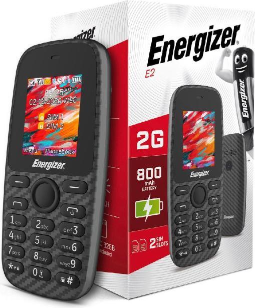 Produktbild Energizer E2 – Telefon 32 MB RAM 32 MB 2G Dual Sim EU (Schwarz) (1.77")