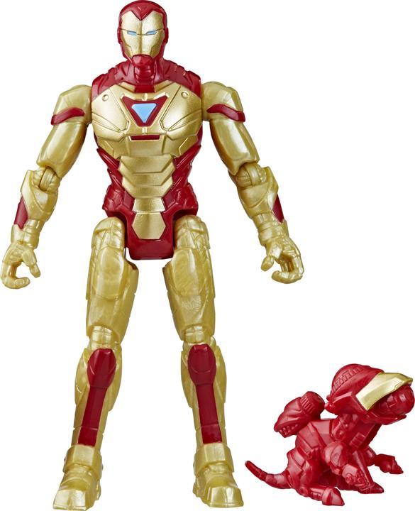 Actual product image Hasbro Mech Strike Mechasaur's Iron Man, 10 cm Action Figure with Weapon Accessory