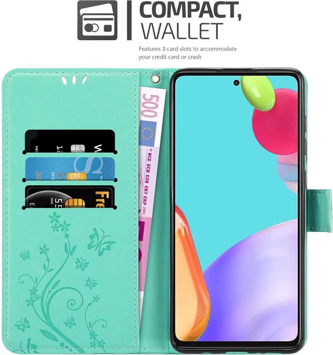 Actual product image Cadorabo Case Flower Book (Samsung Galaxy A52, Samsung Galaxy A52s 5G, Samsung Galaxy A52 5G)