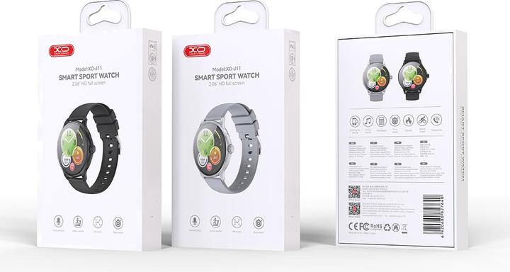 Actual product image xO smartwatch J11 Amoled silver
