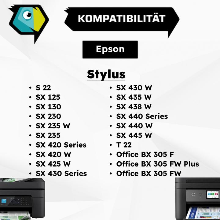 Produktbild Inkadoo Druckerpatronen kompatibel zu Epson C13T12814011 / T1281 XL Tintenpatrone, schwarz Schwarz (BK)