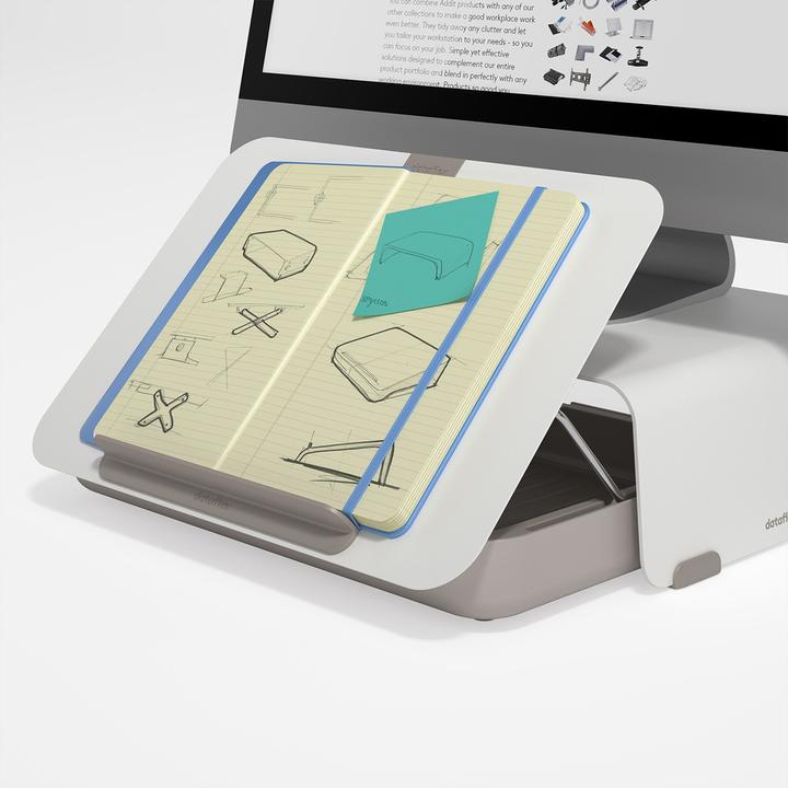 Actual product image Dataflex Addit Bento monitor riser - adjustable 120
