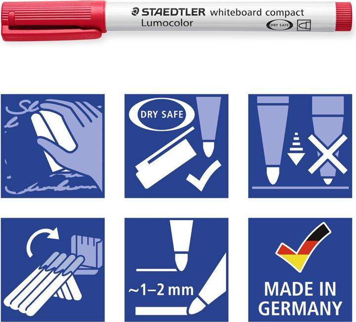 Immagine prodotto Staedtler Lumocolor whiteboard compact 341 (Multi colore, 2 mm, 4 x)