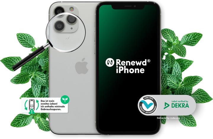 Produktbild Renewd iPhone 11 Pro (64 GB, Silber, 5.80", 12 Mpx, Dual SIM, A / Wie neu)