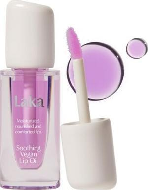 Laka Olio vegano lenitivo per le labbra Viola calmante