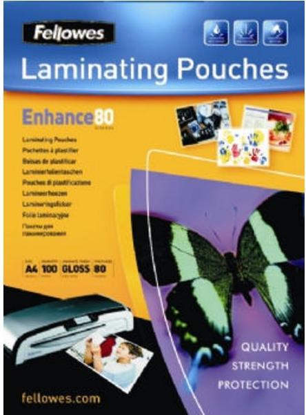 Actual product image Fellowes A4, 80 micron, self-adhesive (A4, 100 Piece, 80 µm)