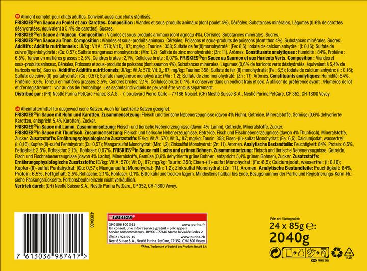 Produktbild Friskies In Sauce (Adult, 24 Stk., 2040 g)