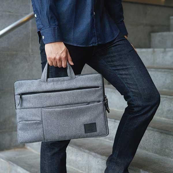 Produktbild Uniq torba Cavalier laptop Sleeve 15 szarymarl grey (15", Universal)