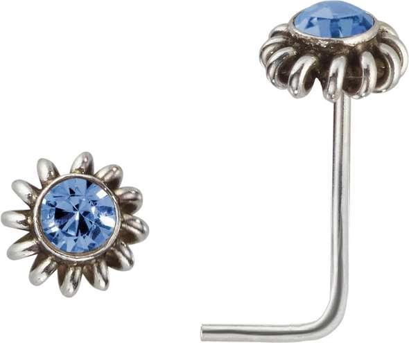 Bijouteria Nasenpiercing (Silber 925, Kristall)
