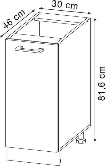 Actual product image Vicco Apothekerschrank R-Line (30 x 46 x 81.5 cm)