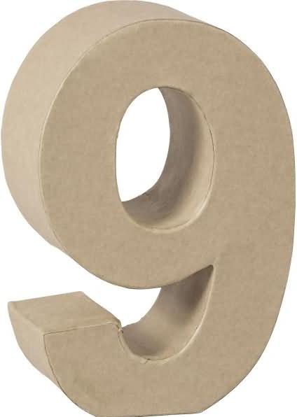 Actual product image Knorr Prandell Paper mache 3D 17.5x12x5.5cm '9' natural