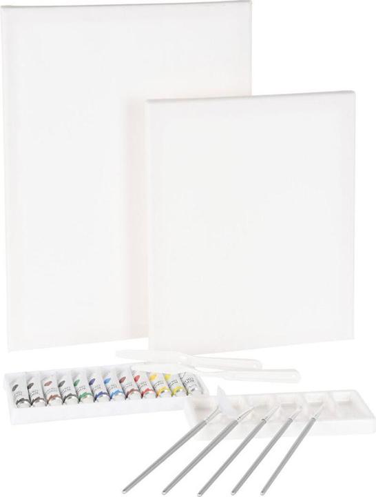 Produktbild Malset mit Leinwand, Farbe und Pinsel