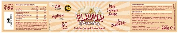 Nährwerte und Zutaten All Stars Flavor Powder (240G Dose) (White Chocolate & Chunks, 1 Stk., 300 g)