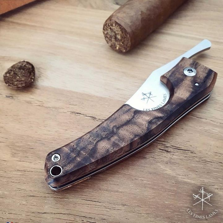 Immagine prodotto Les Fines Lames Coltello da sigaro Le Petit Gunstock in radica di noce (1 x)