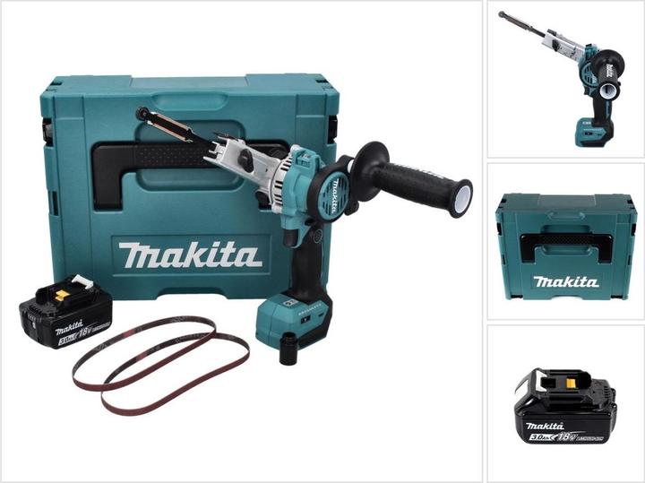 Actual product image Makita DBS 180 F1J Battery band file 18 V 9 x 533 mm Brushless + 1x battery 3,0 Ah + Makpac - without (Belt sanders)