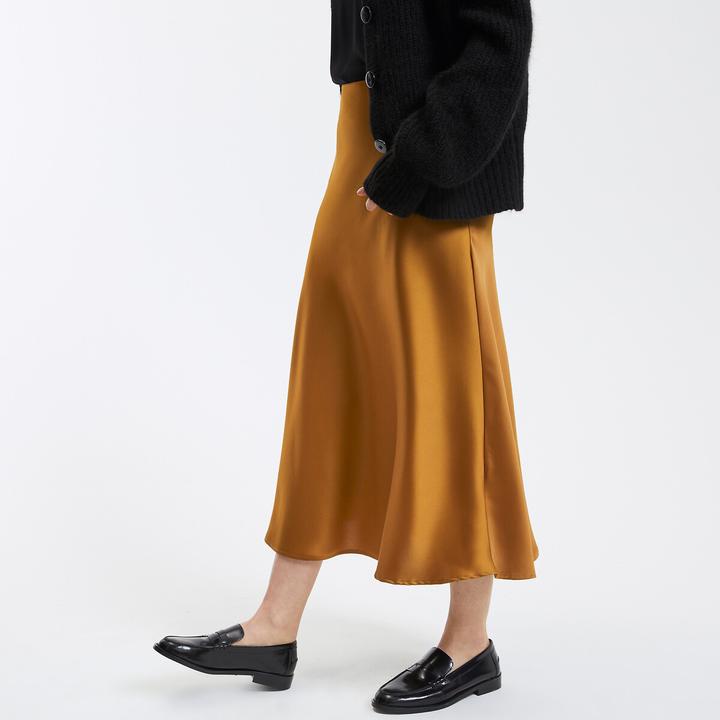 Produktbild La Redoute Collections Langer Satinrock in A-Linie Signature MARION (32)
