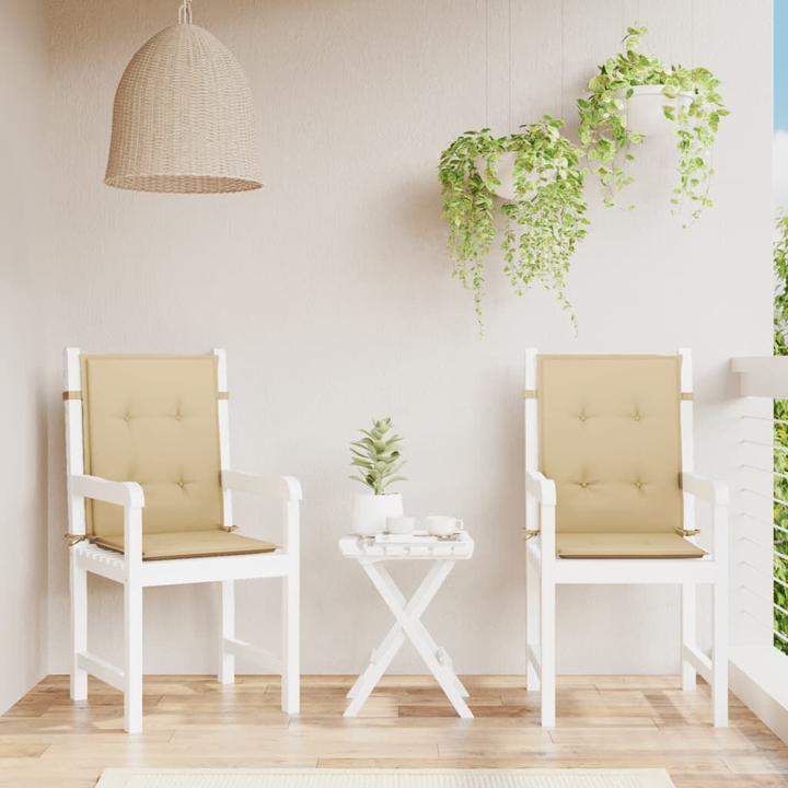 Produktbild VidaXL Niedriglehner-Auflagen 2 Stk. Stoff (100 x 50 x 4 cm)