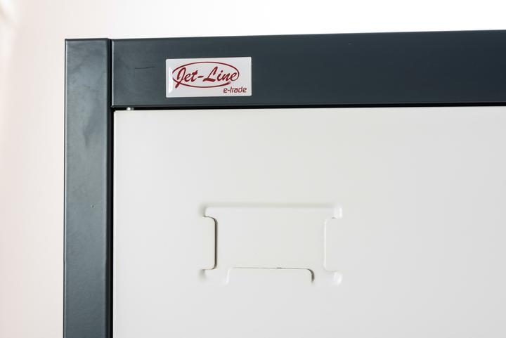 Produktbild Jet-Line Aktenschrank Spind ODESSA dunkelgrau-weiss 2-türig