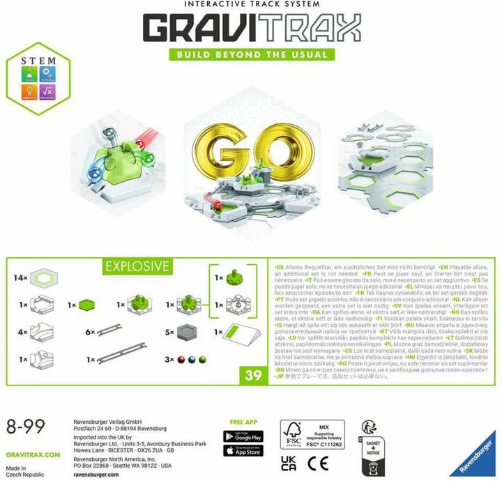 Actual product image Ravensburger GO Explosive. Can be combined with all product lines, starter sets, extensions & elements