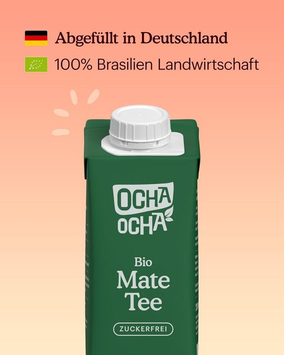 Actual product image Ocha Ocha Organic MATE - sugar free - zero calories - freshly brewed - box 24 x (24 x 20 cl)