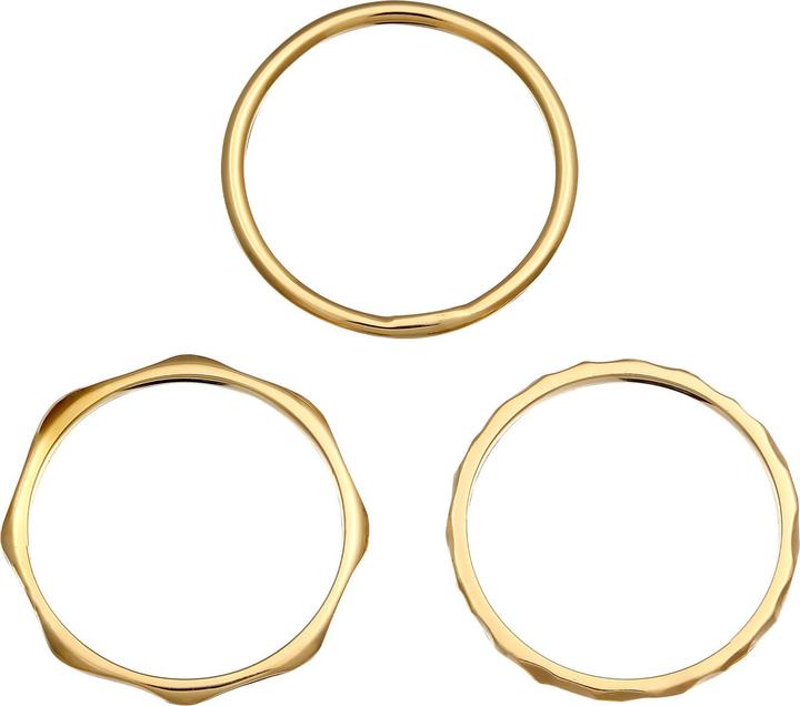 Actual product image Elli Ring Stacking Band Ring Set of 3 925 Silver (56, 925 Silver)