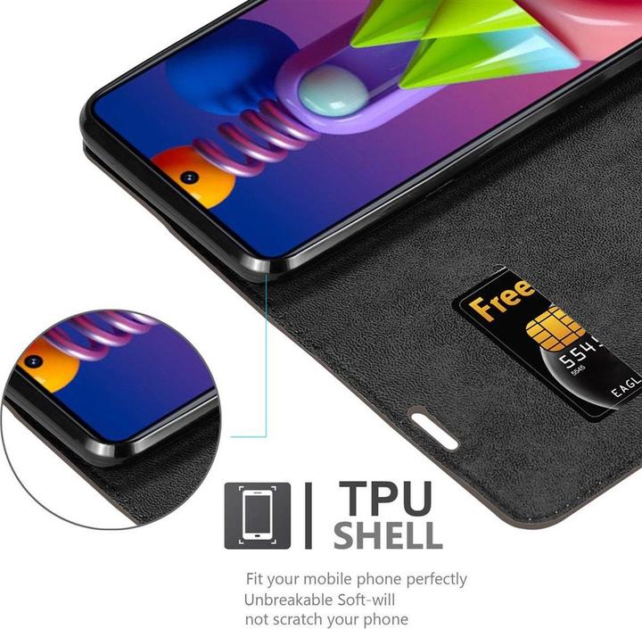 Produktbild Cadorabo Book Invisible Magnet Cover (Samsung Galaxy M51)