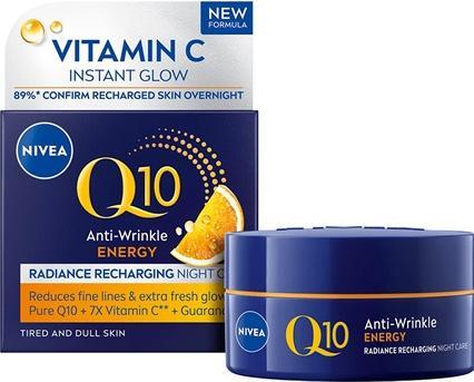 Image du produit NIVEA Crème de nuit énergisante contre les rides Q10 Energy Cream 50 Ml (50 ml, Crème de nuit)