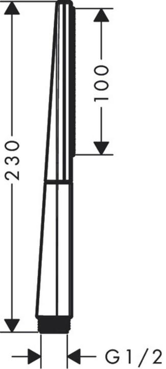 Actual product image hansgrohe Hand shower RAINFINITY 100 1jet (1 Beam types, 13.80 l/min)