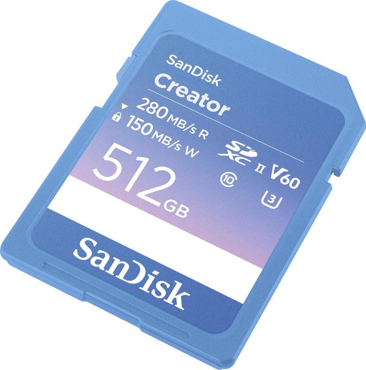Actual product image SanDisk Creator UHS-II V60 (512 GB, SDXC, U3, UHS-II)