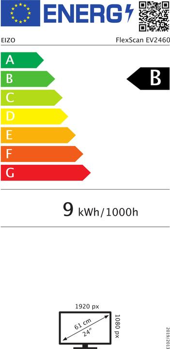 Energie-Label Eizo EV2460 (1920 x 1080 Pixel, 23.80")