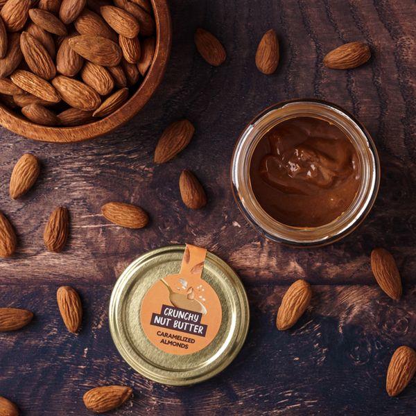 Actual product image Naturally Pam Spread Organic Crunchy Nut Butter Roasted Almonds 200 g (370 g)